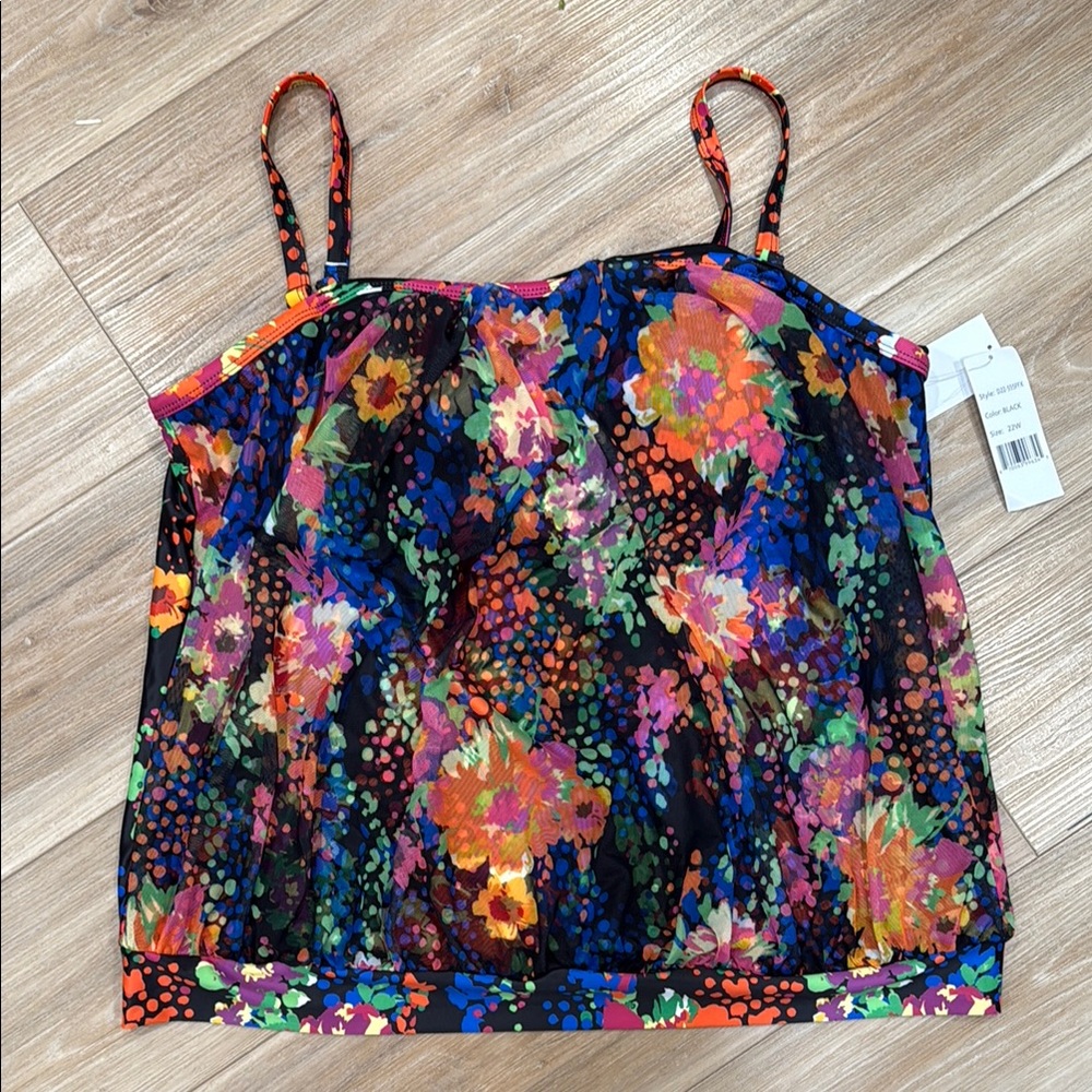 Floral Multicolor Women's Swim Top